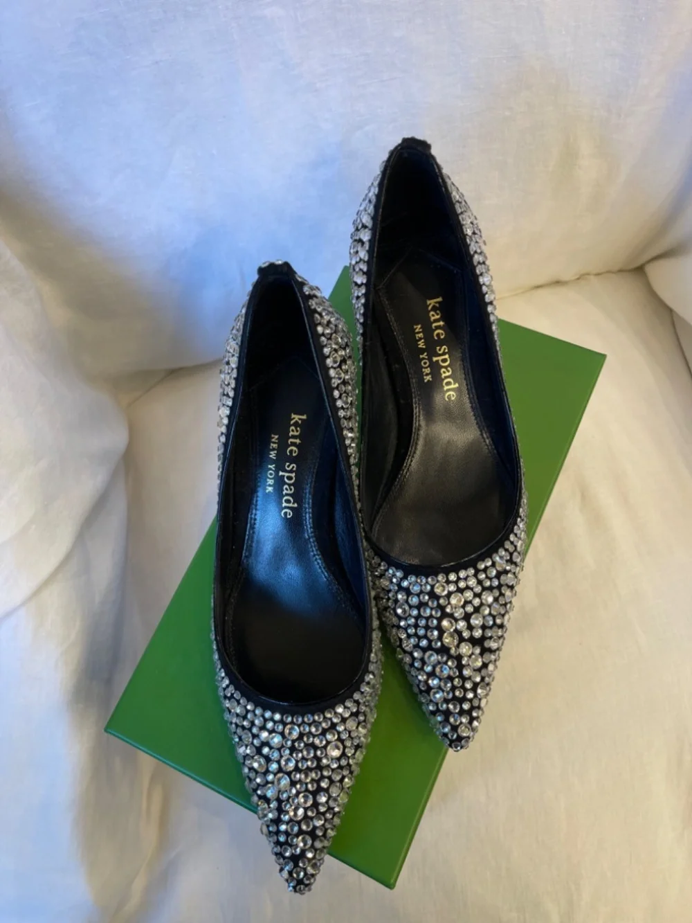 Kate Spade, New York, Crystal designer heels, new, size 6.5